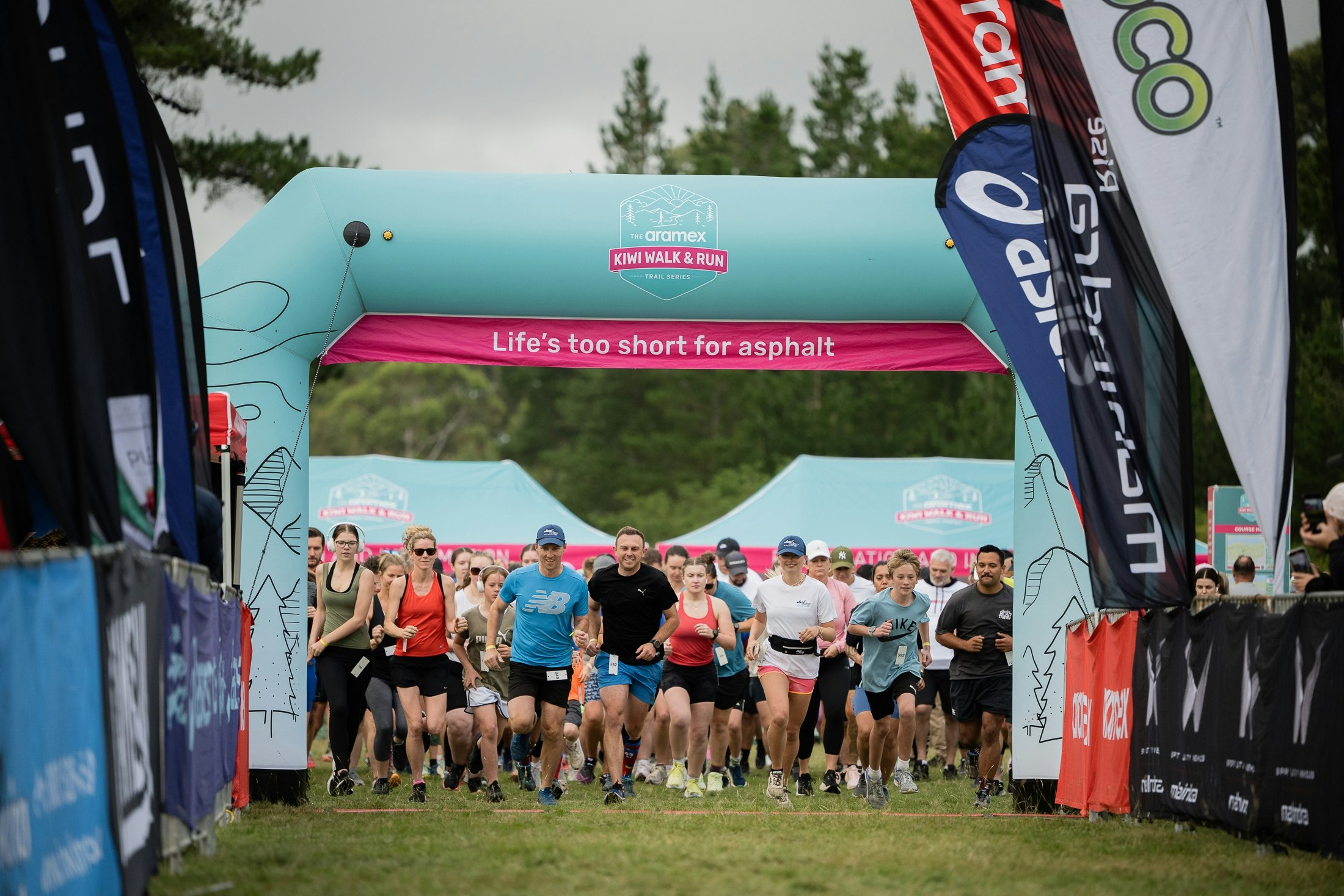 Jani King team at start line running